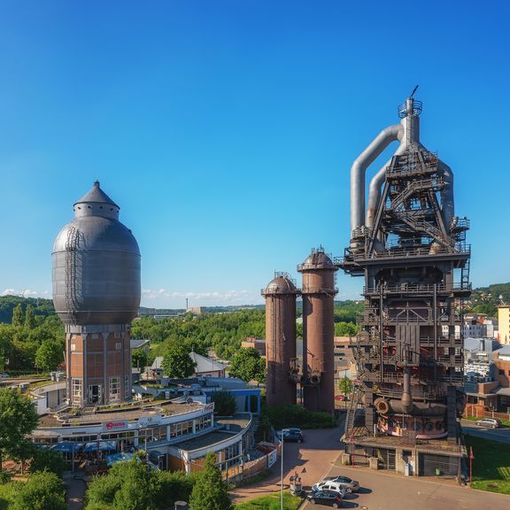 Blick auf das Hüttenareal in Neunkirchen