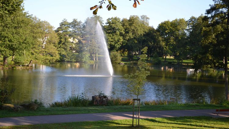 Weiher mit Fontäne