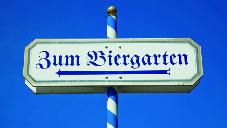 Biergartenschild