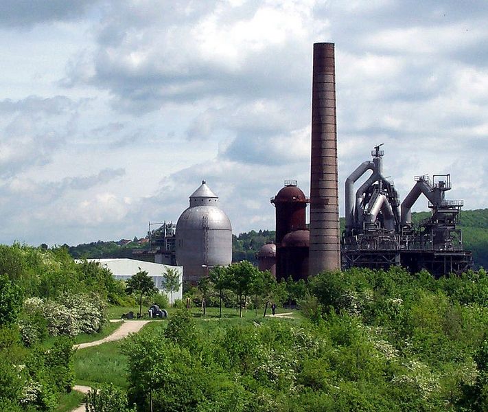 Blick auf das Hüttenareal Neunkirchen